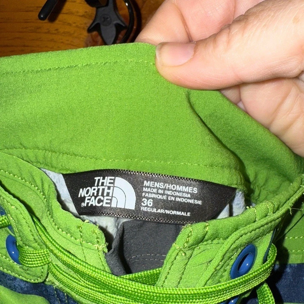 The North Face Board Shorts 36 Green Blue Striped Swim Trunks Lace‎ Up